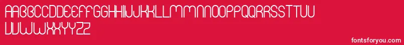 MersBold Font – White Fonts on Red Background