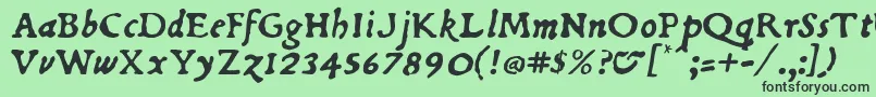 Шрифт Dubellit – чёрные шрифты на зелёном фоне