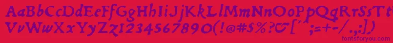 Dubellit Font – Purple Fonts on Red Background