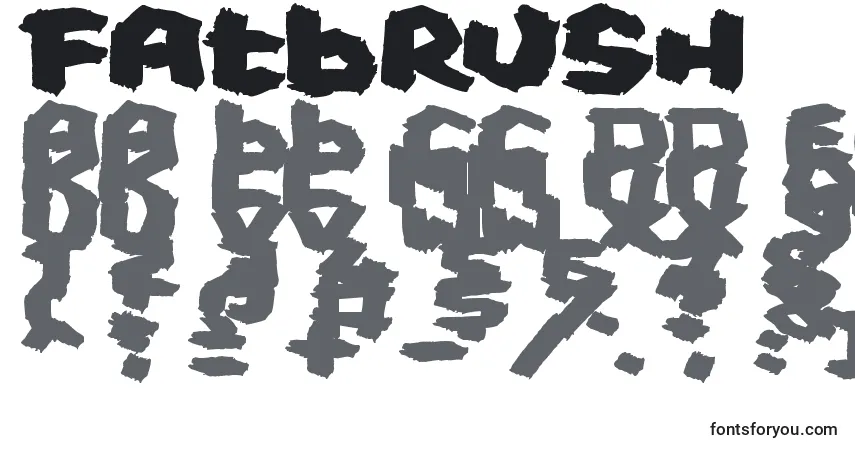 FatBrush-fontti – aakkoset, numerot, erikoismerkit