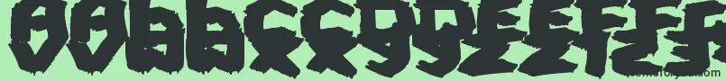 FatBrush Font – Black Fonts on Green Background
