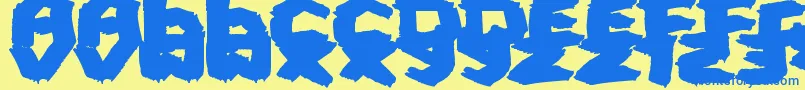 FatBrush Font – Blue Fonts on Yellow Background