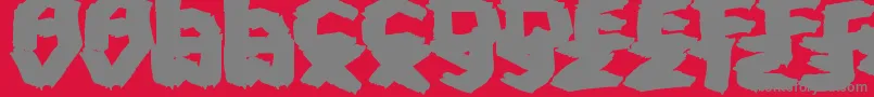 フォントFatBrush – 赤い背景に灰色の文字