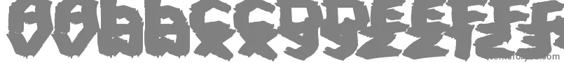 フォントFatBrush – 白い背景に灰色の文字