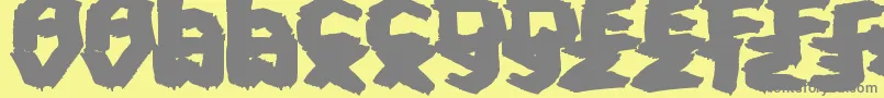 FatBrush Font – Gray Fonts on Yellow Background