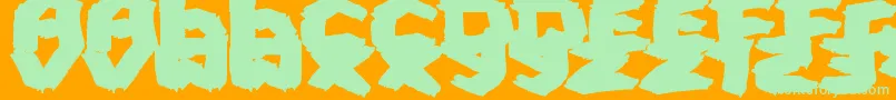 FatBrush Font – Green Fonts on Orange Background