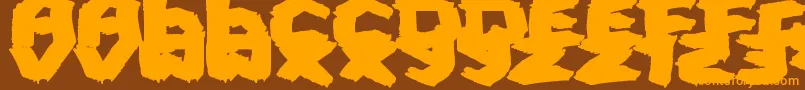 FatBrush Font – Orange Fonts on Brown Background