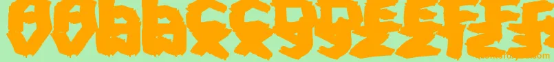 FatBrush Font – Orange Fonts on Green Background