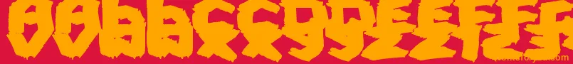 FatBrush Font – Orange Fonts on Red Background