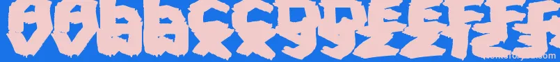 FatBrush Font – Pink Fonts on Blue Background