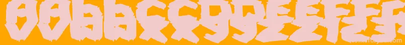 FatBrush Font – Pink Fonts on Orange Background