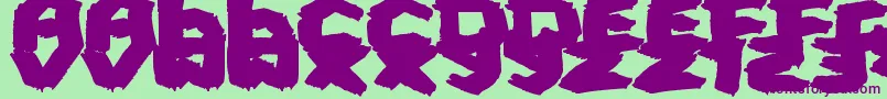 FatBrush Font – Purple Fonts on Green Background