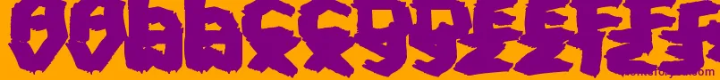 FatBrush Font – Purple Fonts on Orange Background