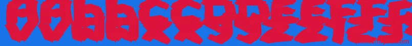 FatBrush Font – Red Fonts on Blue Background