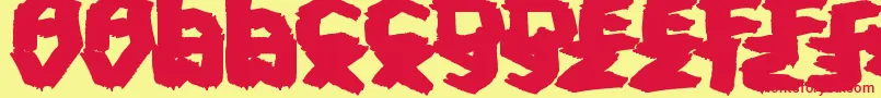 FatBrush Font – Red Fonts on Yellow Background