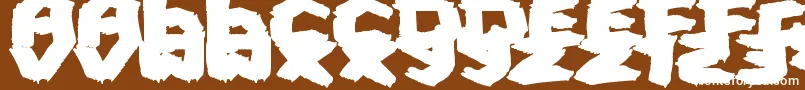 FatBrush Font – White Fonts on Brown Background