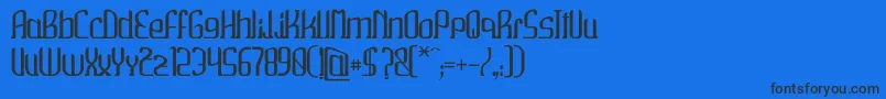 Police Wako – polices noires sur fond bleu