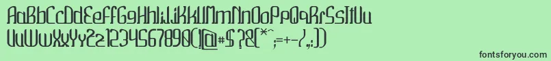Wako Font – Black Fonts on Green Background