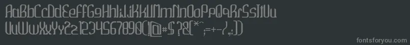 フォントWako – 黒い背景に灰色の文字