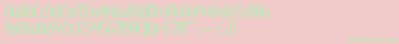 フォントWako – ピンクの背景に緑の文字