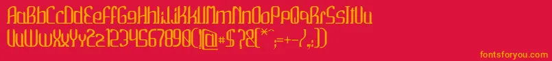 Wako Font – Orange Fonts on Red Background