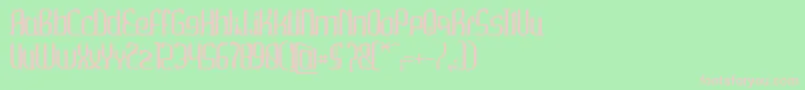 フォントWako – 緑の背景にピンクのフォント