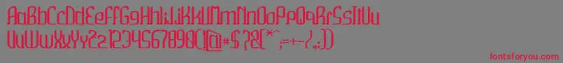 Wako Font – Red Fonts on Gray Background
