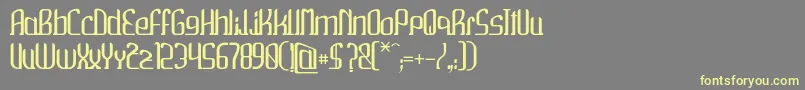 Wako-fontti – keltaiset fontit harmaalla taustalla