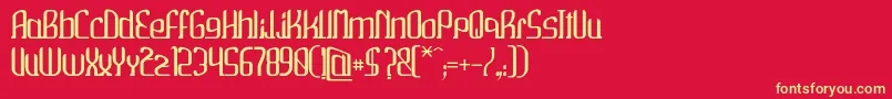 Wako Font – Yellow Fonts on Red Background