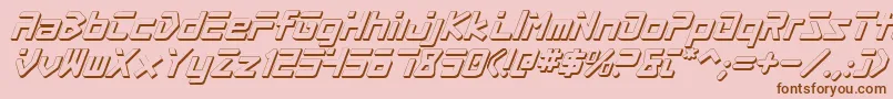 ProcyonShadowItalic Font – Brown Fonts on Pink Background