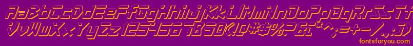 ProcyonShadowItalic Font – Orange Fonts on Purple Background