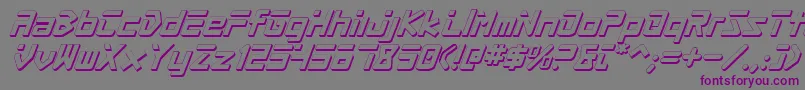 ProcyonShadowItalic Font – Purple Fonts on Gray Background