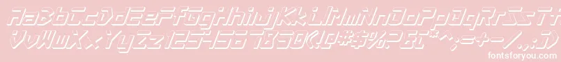 ProcyonShadowItalic Font – White Fonts on Pink Background