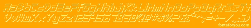 ProcyonShadowItalic Font – Yellow Fonts on Orange Background