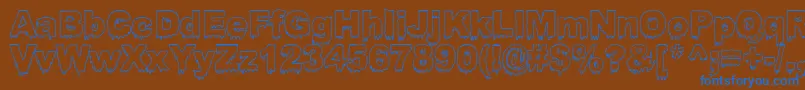 Bloosg Font – Blue Fonts on Brown Background