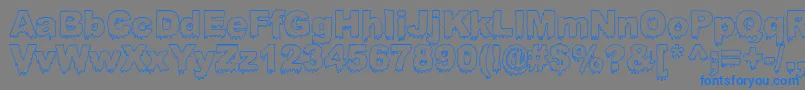 Bloosg Font – Blue Fonts on Gray Background