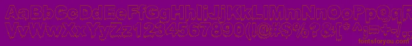 Bloosg Font – Brown Fonts on Purple Background