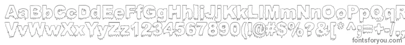 Bloosg-fontti – harmaat kirjasimet valkoisella taustalla