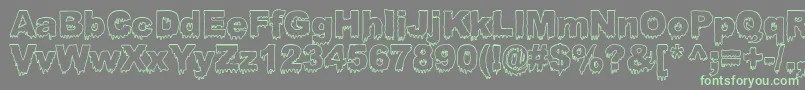 Bloosg Font – Green Fonts on Gray Background