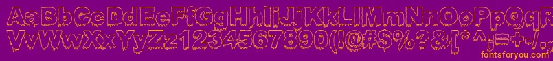 Bloosg Font – Orange Fonts on Purple Background