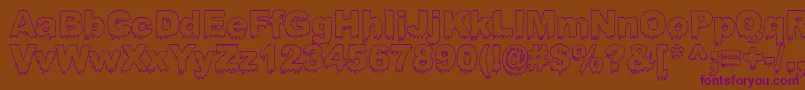 Bloosg Font – Purple Fonts on Brown Background