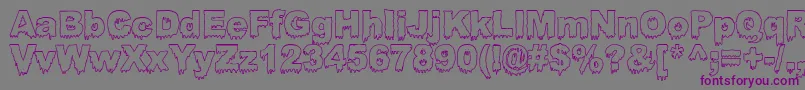 Bloosg-Schriftart – Violette Schriften auf grauem Hintergrund