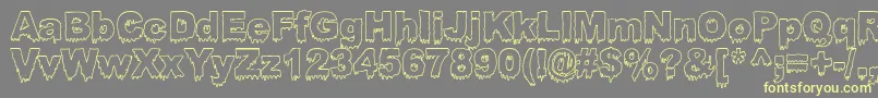 Bloosg Font – Yellow Fonts on Gray Background