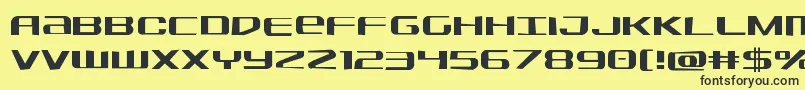 Sdfjag Font – Black Fonts on Yellow Background