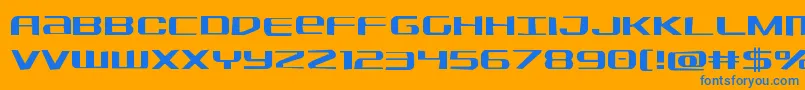 Sdfjag Font – Blue Fonts on Orange Background