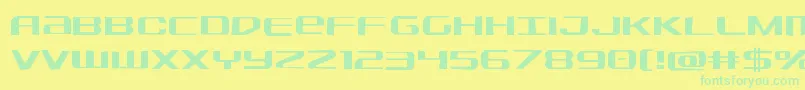 Sdfjag Font – Green Fonts on Yellow Background