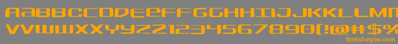 Sdfjagフォントについての詳細 フォントSdfjag – オレンジの文字は灰色の背景にあります。