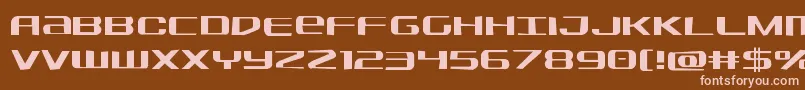 フォントSdfjag – 茶色の背景にピンクのフォント
