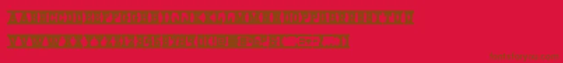 Westernraiexpand Font – Brown Fonts on Red Background