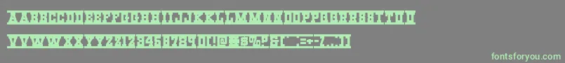 Westernraiexpand-fontti – vihreät fontit harmaalla taustalla